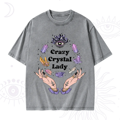 Purplehecate Crazy Crystal Lady Washed T-Shirt