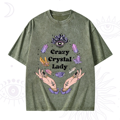 Purplehecate Crazy Crystal Lady Washed T-Shirt
