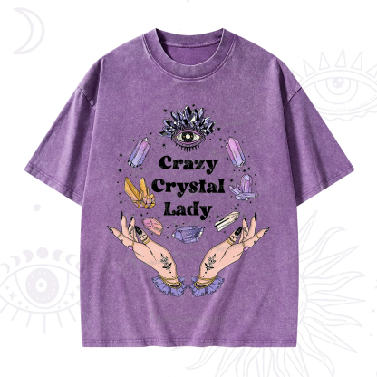 Purplehecate Crazy Crystal Lady Washed T-Shirt