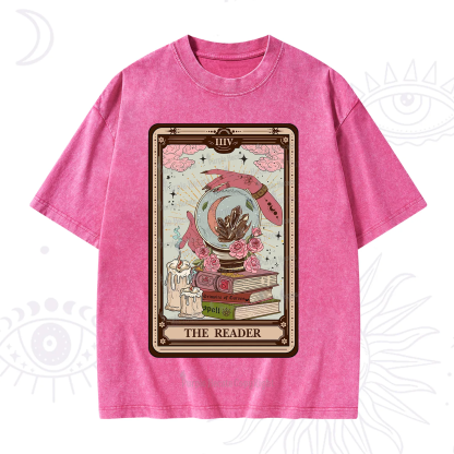 Purplehecate The Reader Tarot Witch Vibes Washed T-Shirt