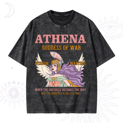 Purplehecate Wise War Goddess Athena Washed T-Shirt