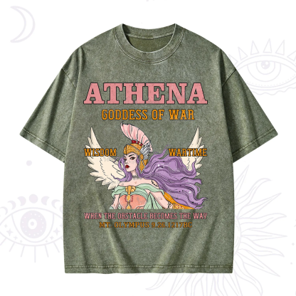 Purplehecate Wise War Goddess Athena Washed T-Shirt