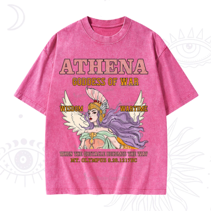 Purplehecate Wise War Goddess Athena Washed T-Shirt