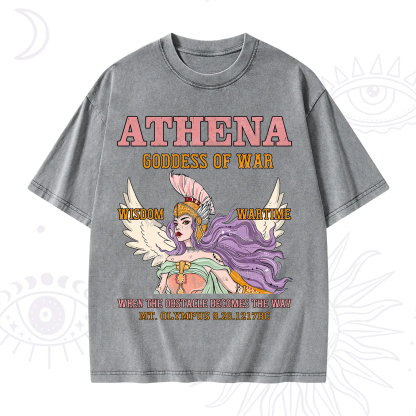 Purplehecate Wise War Goddess Athena Washed T-Shirt