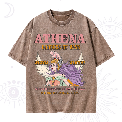 Purplehecate Wise War Goddess Athena Washed T-Shirt
