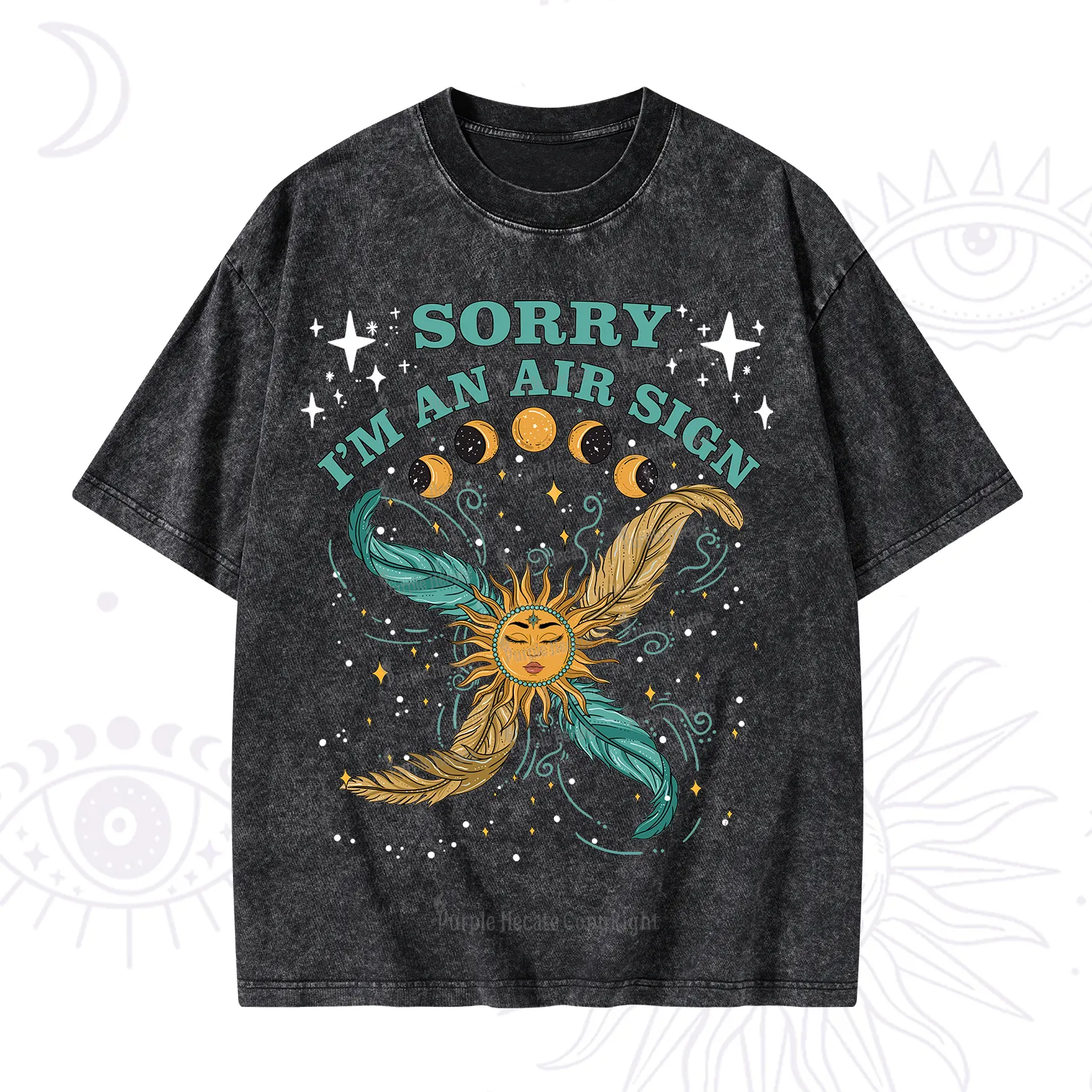 Purplehecate Sorry I'm An Air Sign Washed T-Shirt