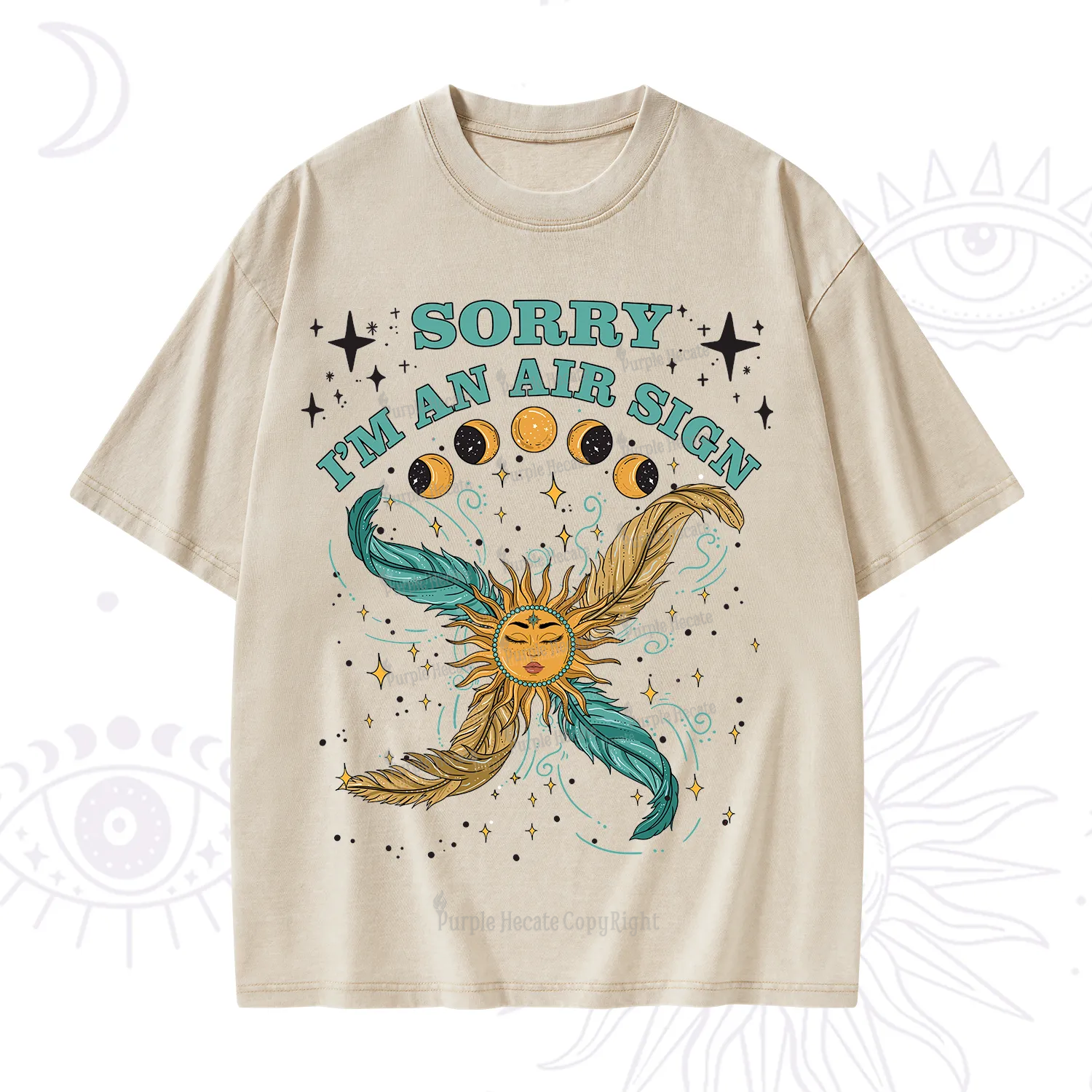 Purplehecate Sorry I'm An Air Sign Washed T-Shirt
