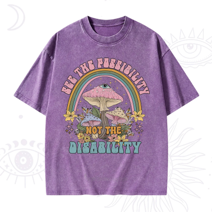Purplehecate See The Possibility Not The Disability Washed T-Shirt