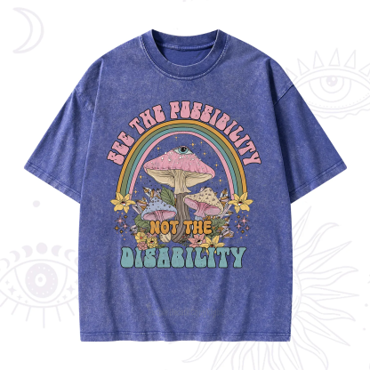 Purplehecate See The Possibility Not The Disability Washed T-Shirt
