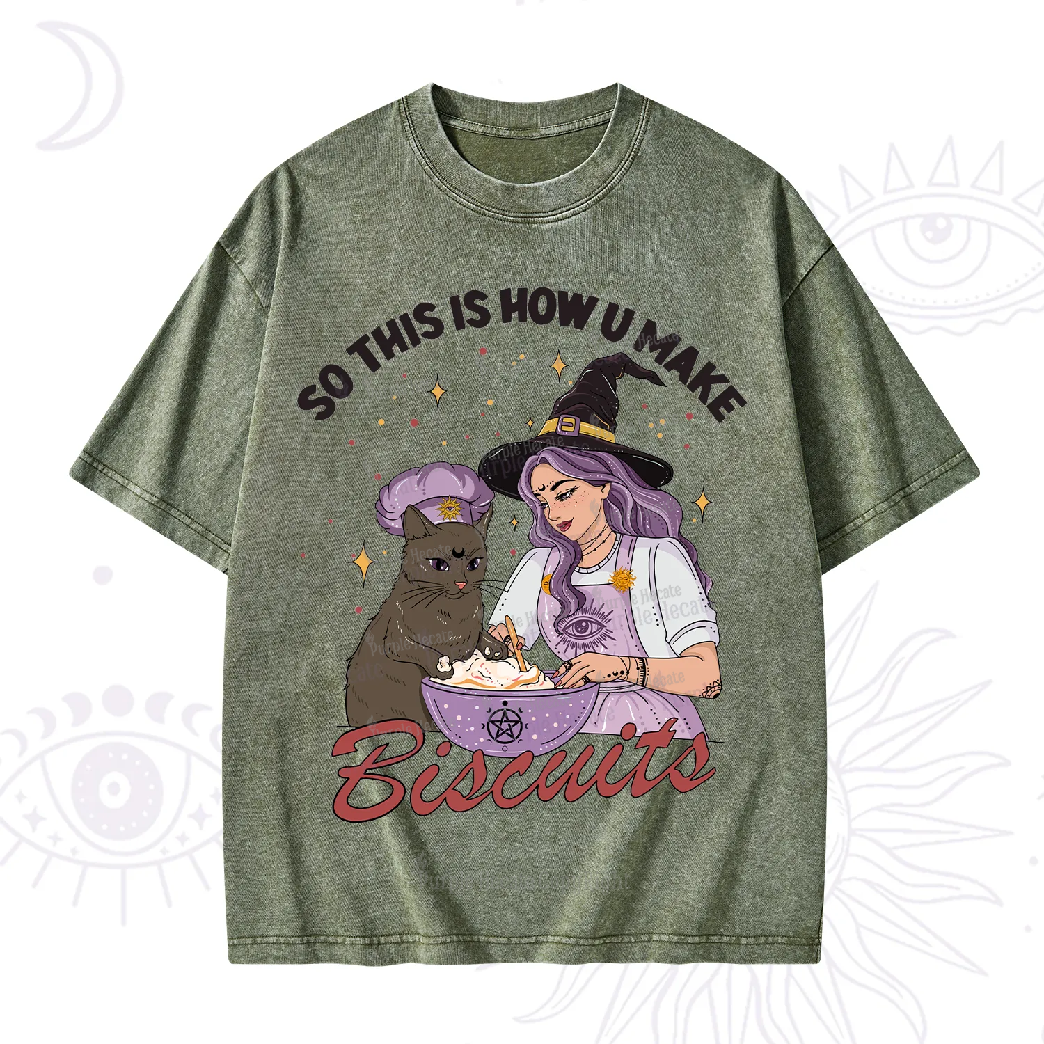 Purplehecate So This Is How You Make Biscuits Washed T-Shirt