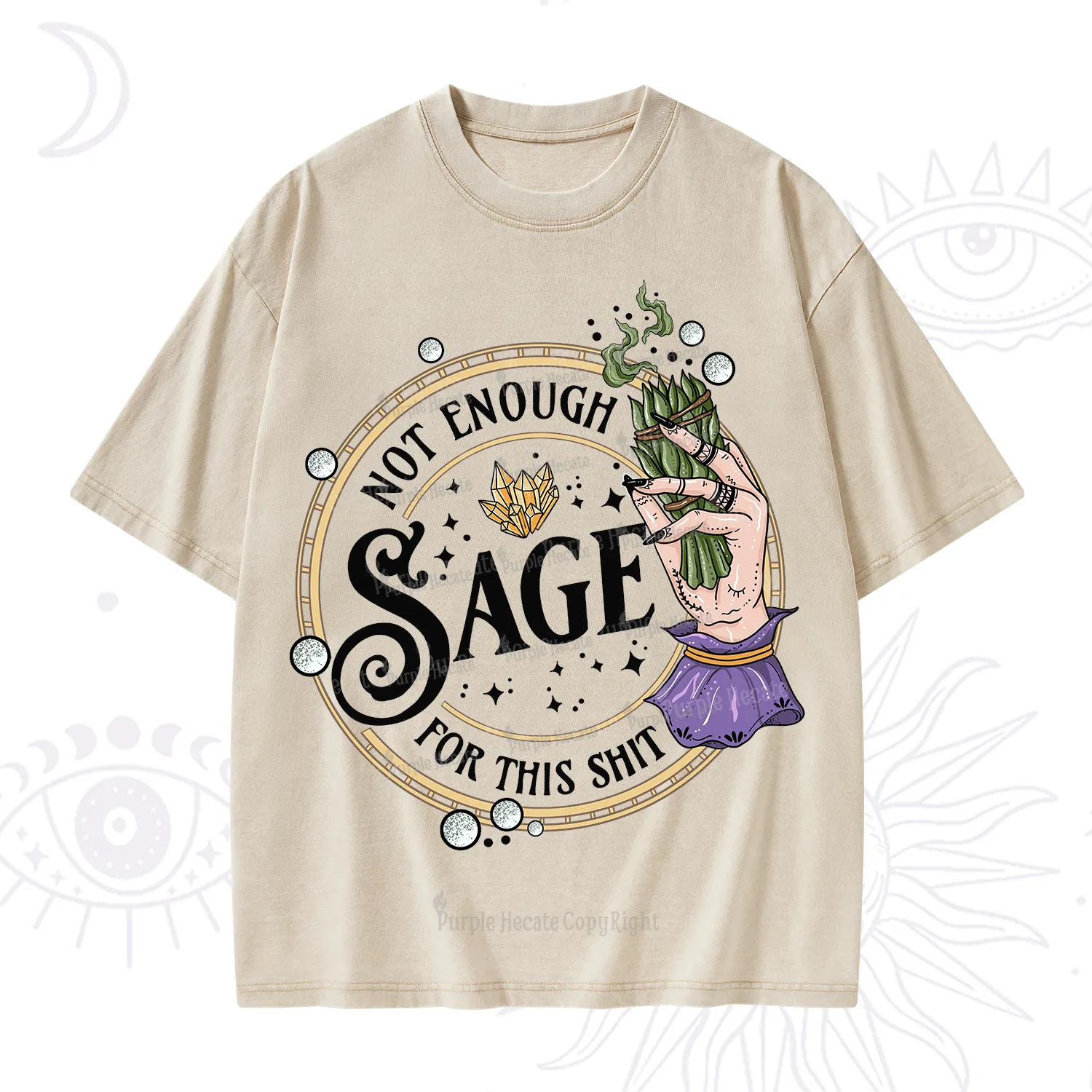 Purplehecate Not Enough Smudge for This Shit Washed T-Shirt