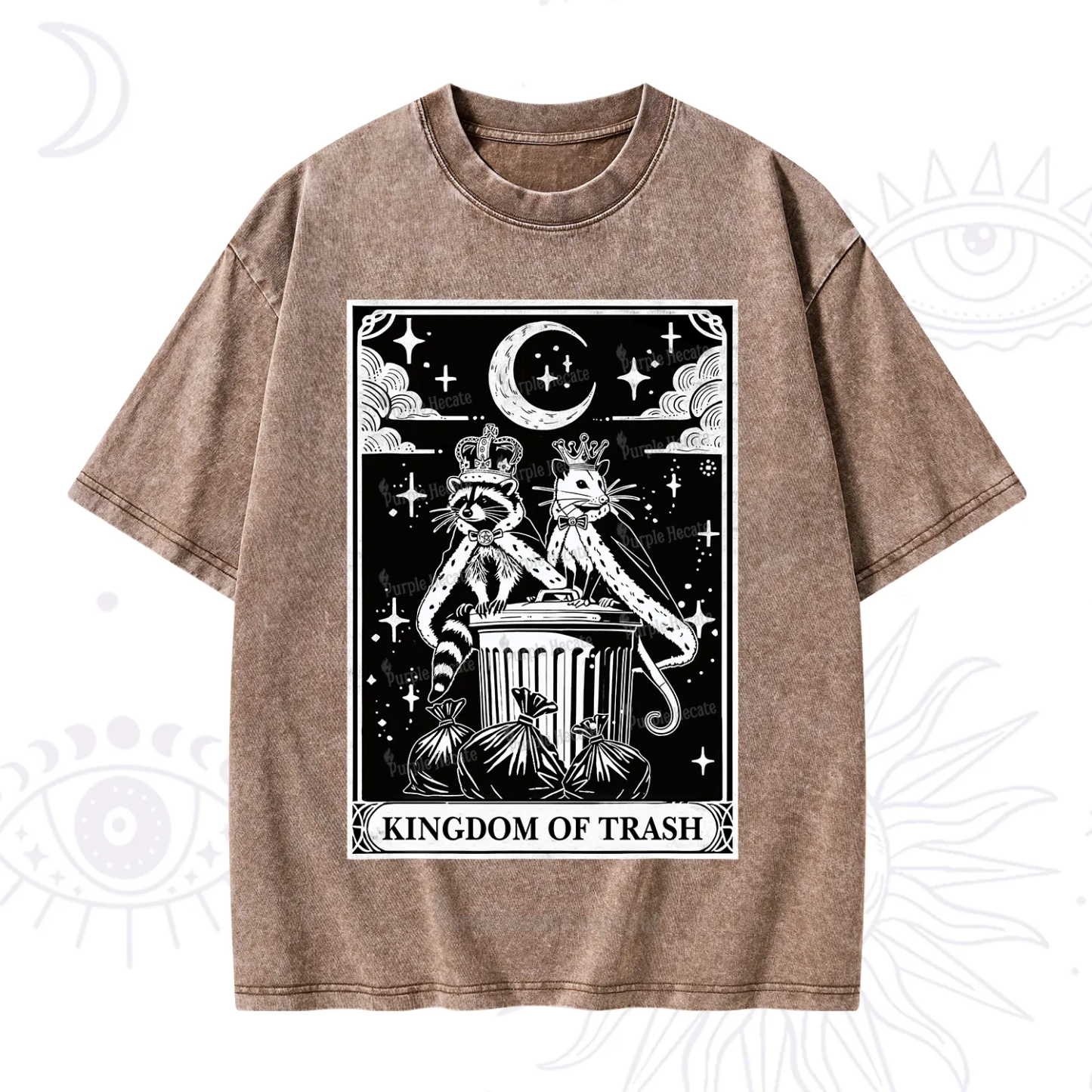 Purplehecate The Kingdom Of Trash Tarot Washed T-Shirt