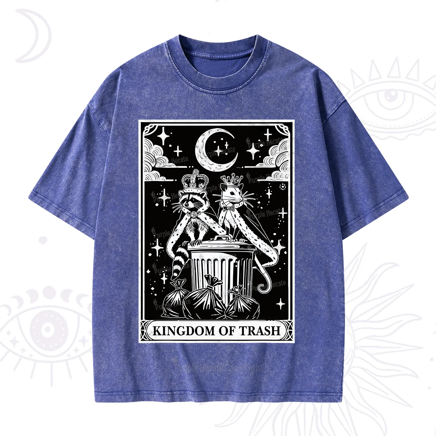 Purplehecate The Kingdom Of Trash Tarot Washed T-Shirt