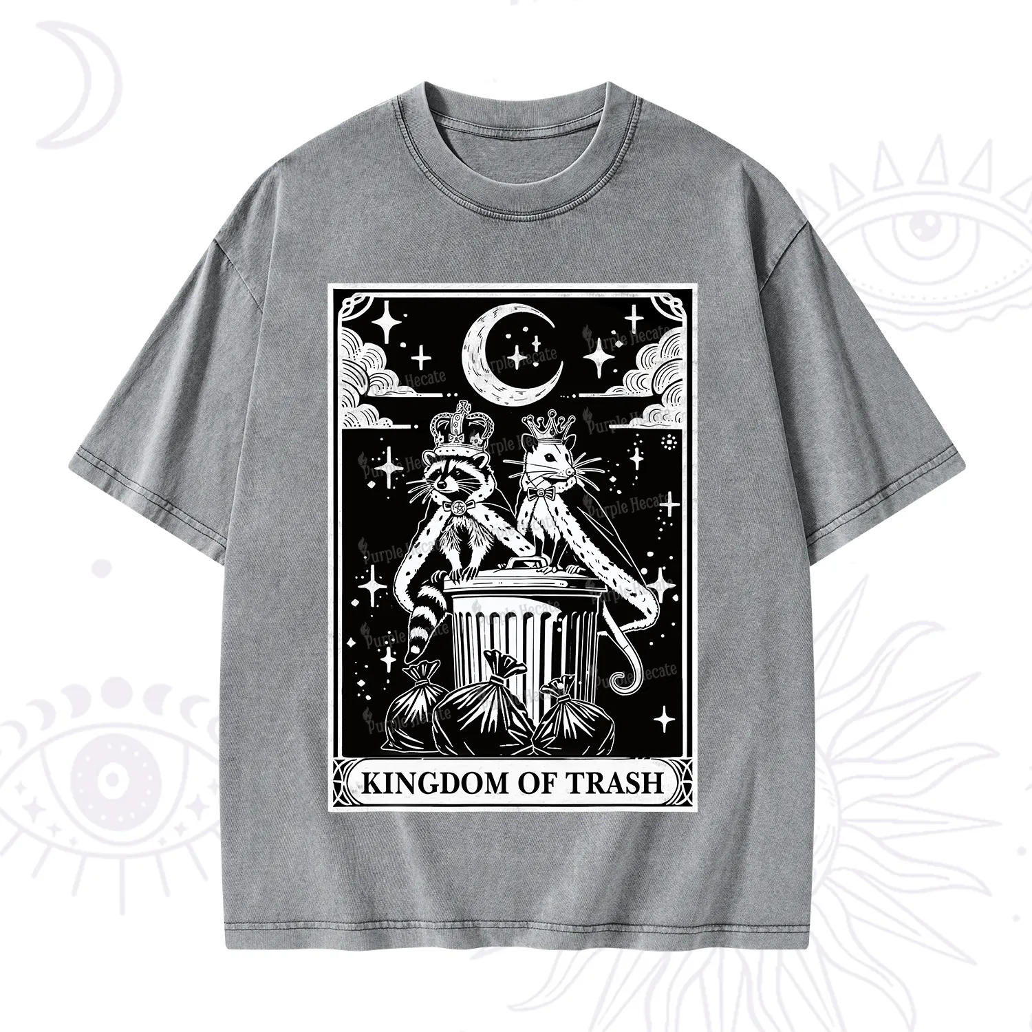 Purplehecate The Kingdom Of Trash Tarot Washed T-Shirt