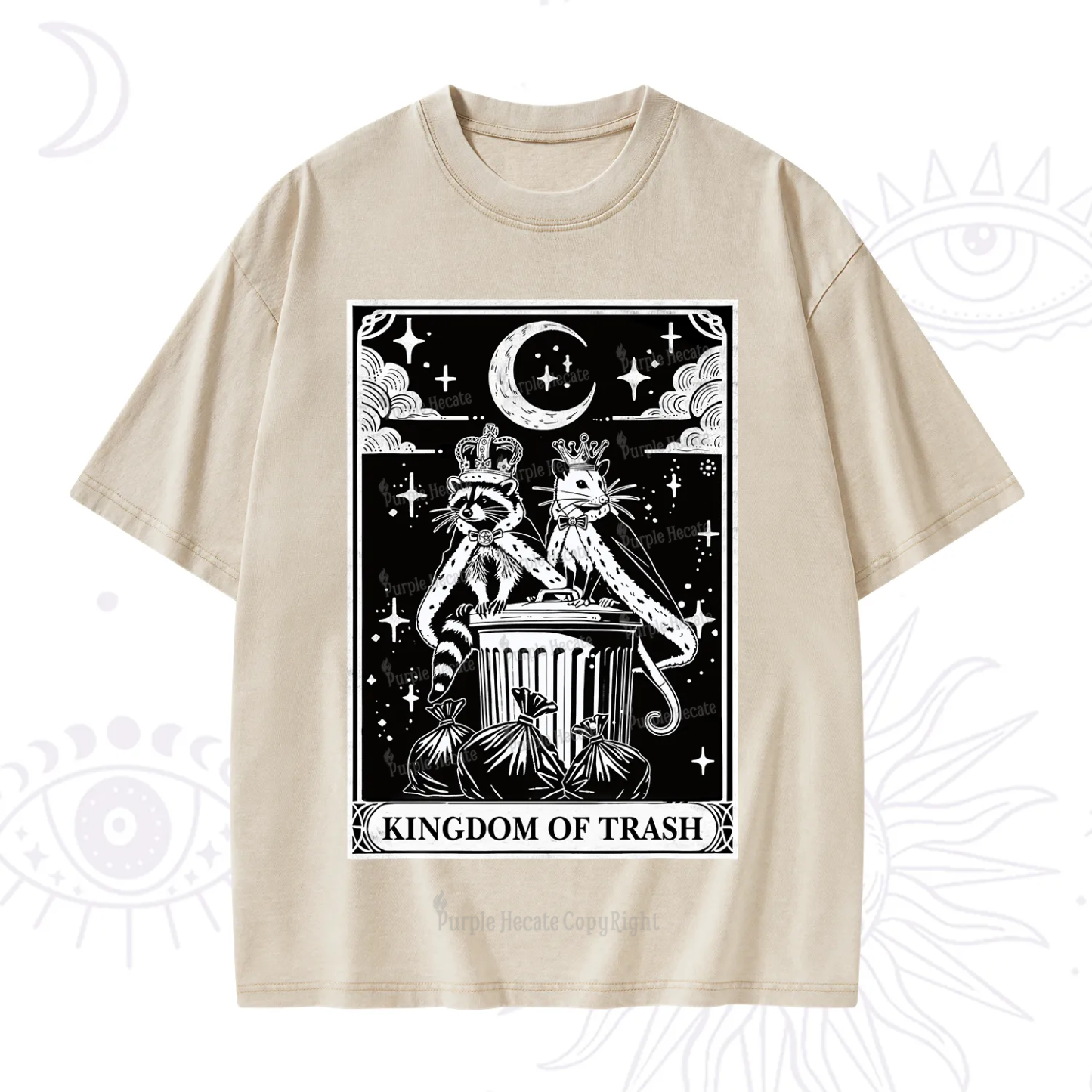 Purplehecate The Kingdom Of Trash Tarot Washed T-Shirt