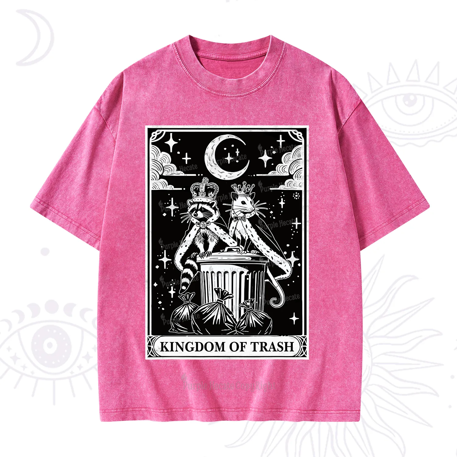 Purplehecate The Kingdom Of Trash Tarot Washed T-Shirt