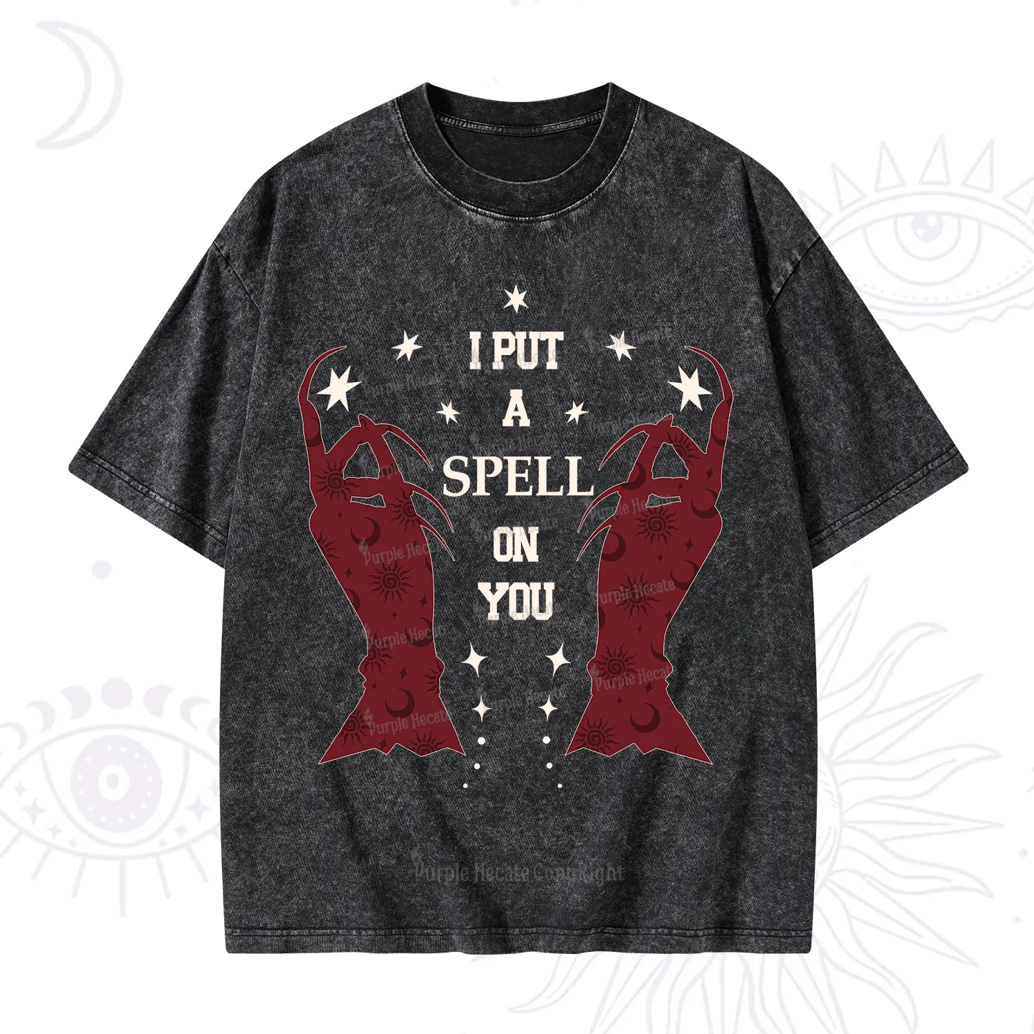 Purplehecate I Put A Spell On You Washed T-Shirt