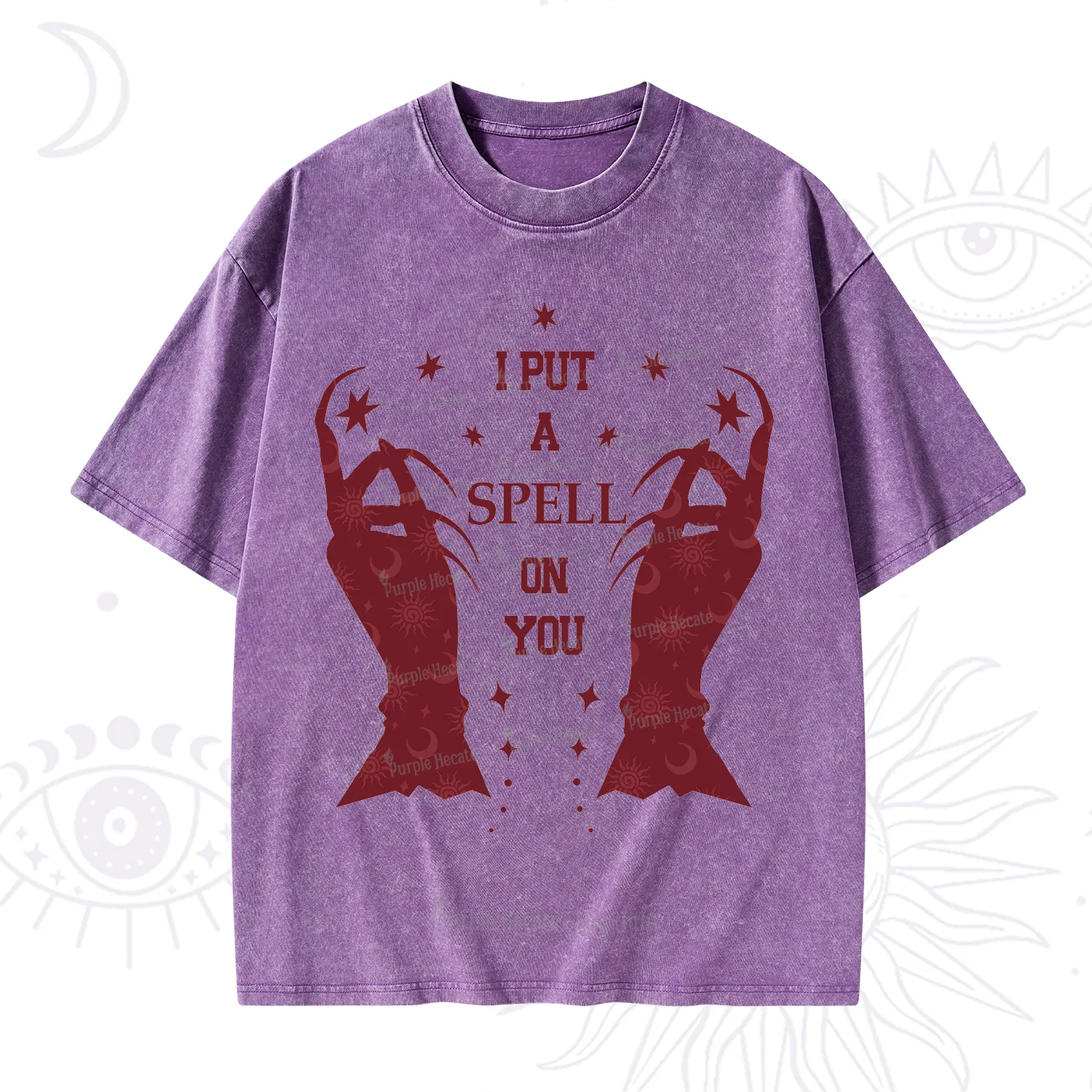 Purplehecate I Put A Spell On You Washed T-Shirt