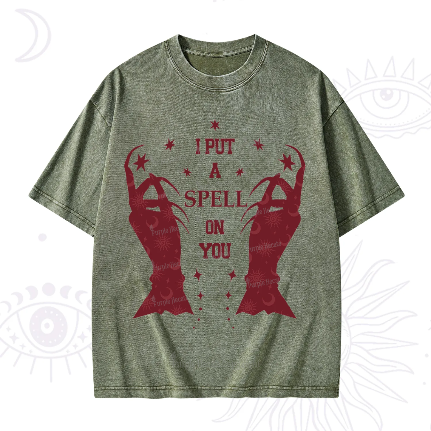 Purplehecate I Put A Spell On You Washed T-Shirt