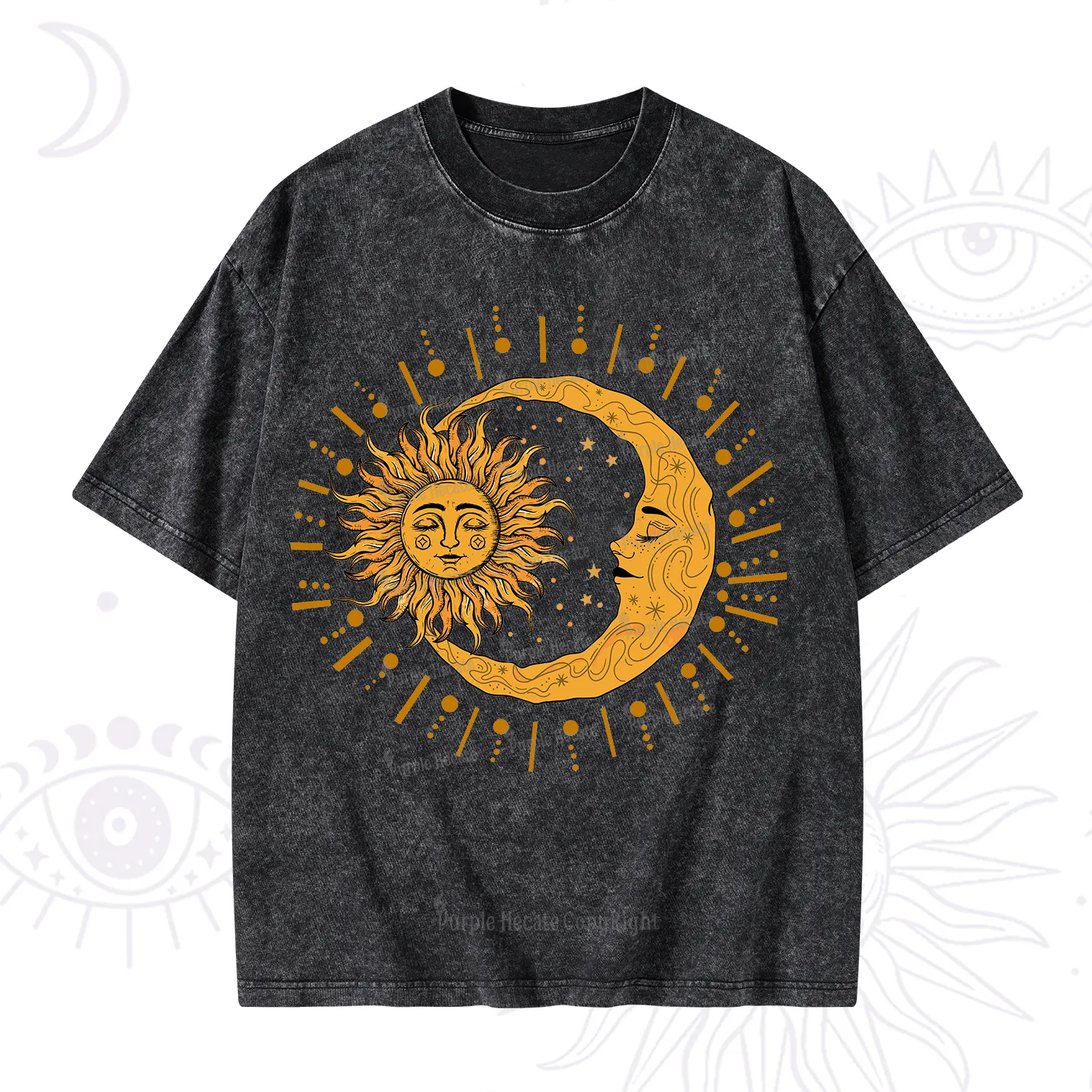Purplehecate Solar & Lunar Spirit Washed T-Shirt