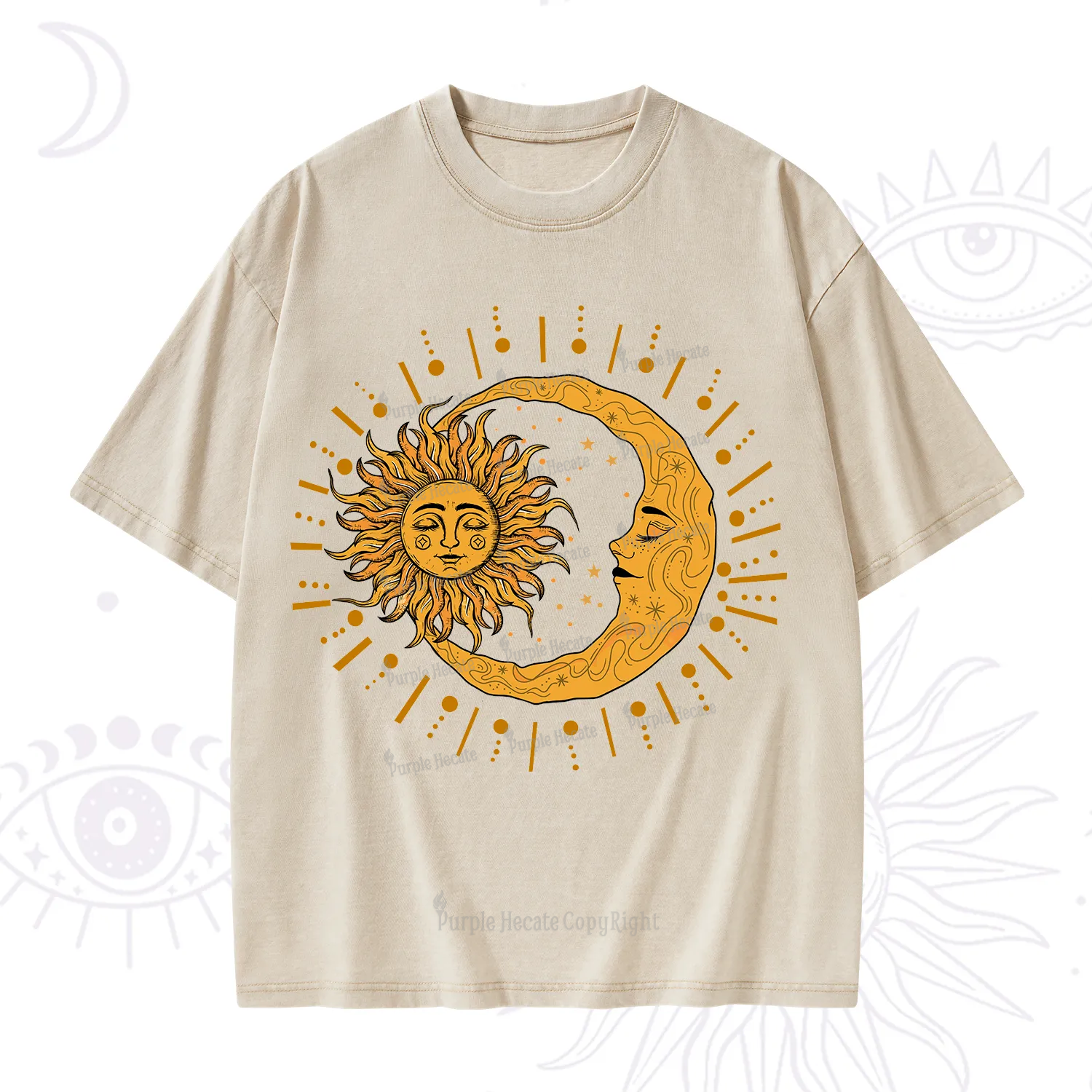 Purplehecate Solar & Lunar Spirit Washed T-Shirt