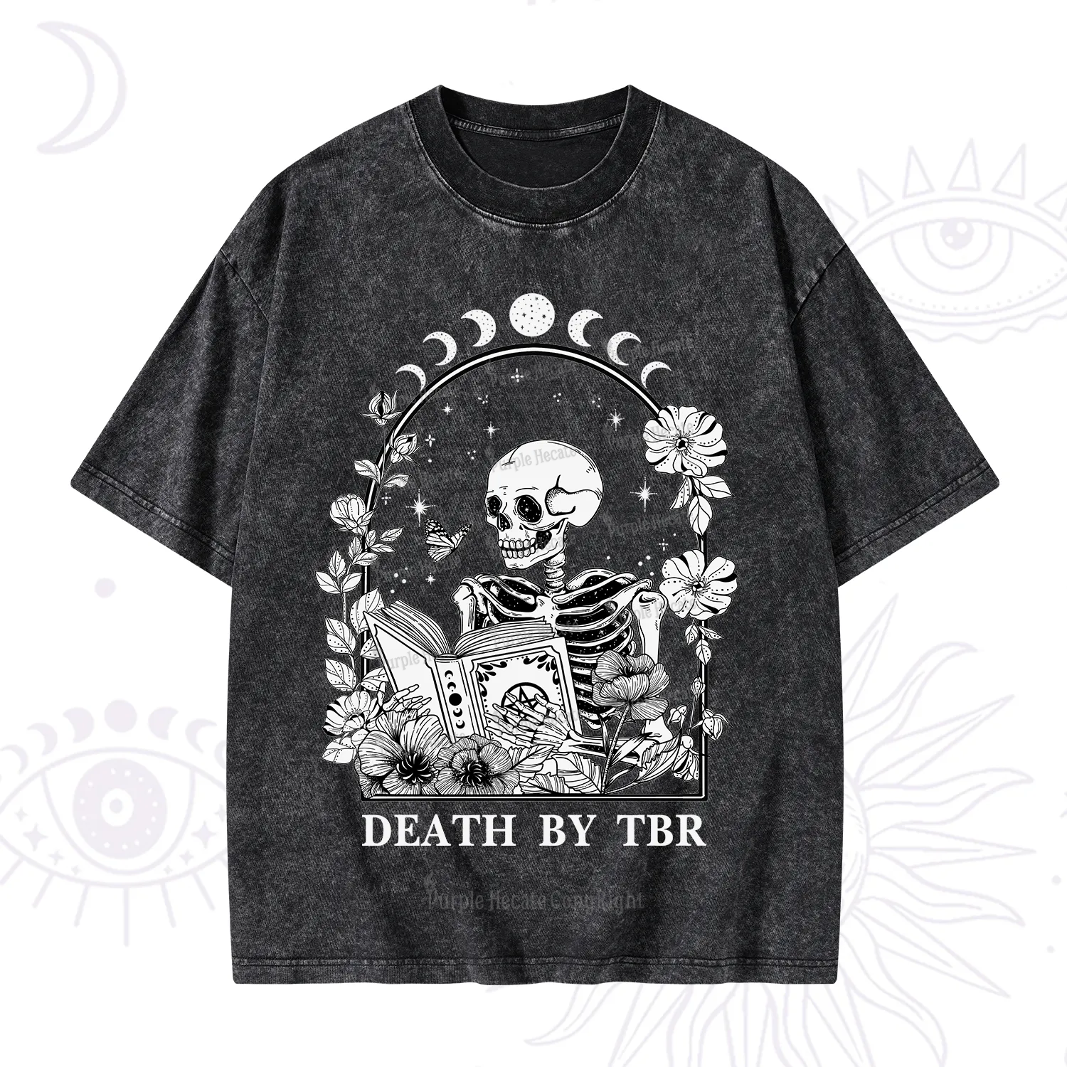 Purplehecate Death By TBR Washed T-Shirt