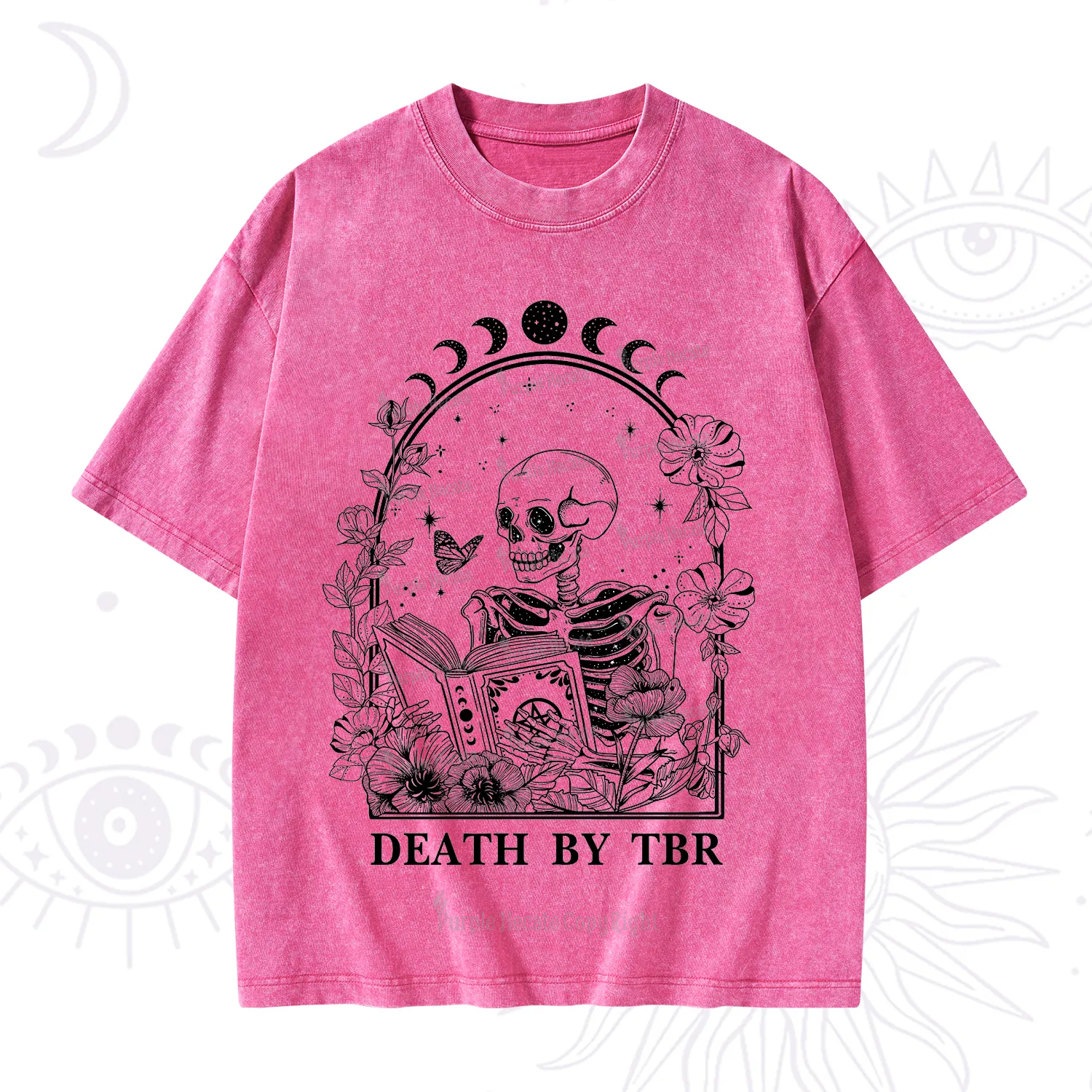 Purplehecate Death By TBR Washed T-Shirt