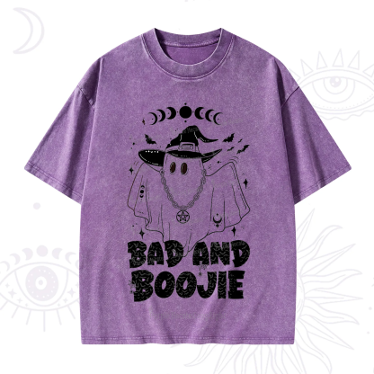 Purplehecate Bad and Boo Jee Halloween Washed T-Shirt