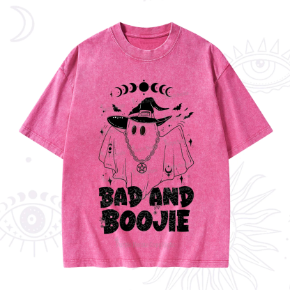 Purplehecate Bad and Boo Jee Halloween Washed T-Shirt