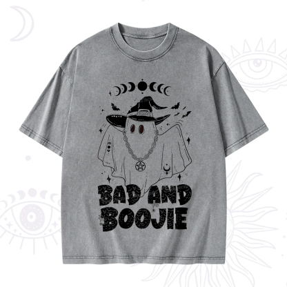 Purplehecate Bad and Boo Jee Halloween Washed T-Shirt