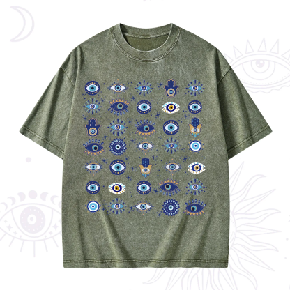Purplehecate Evil Eye Protection Washed T-Shirt