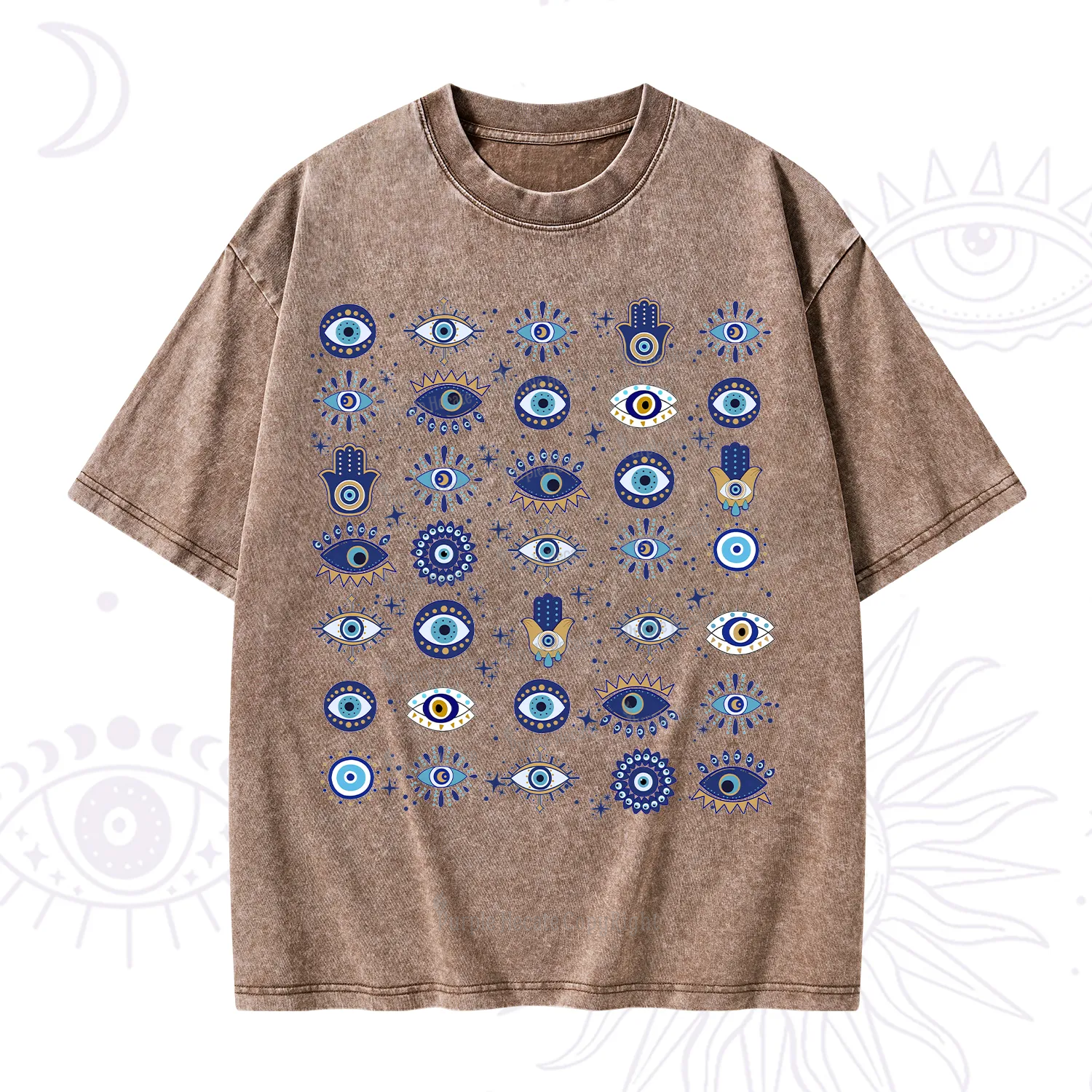 Purplehecate Evil Eye Protection Washed T-Shirt