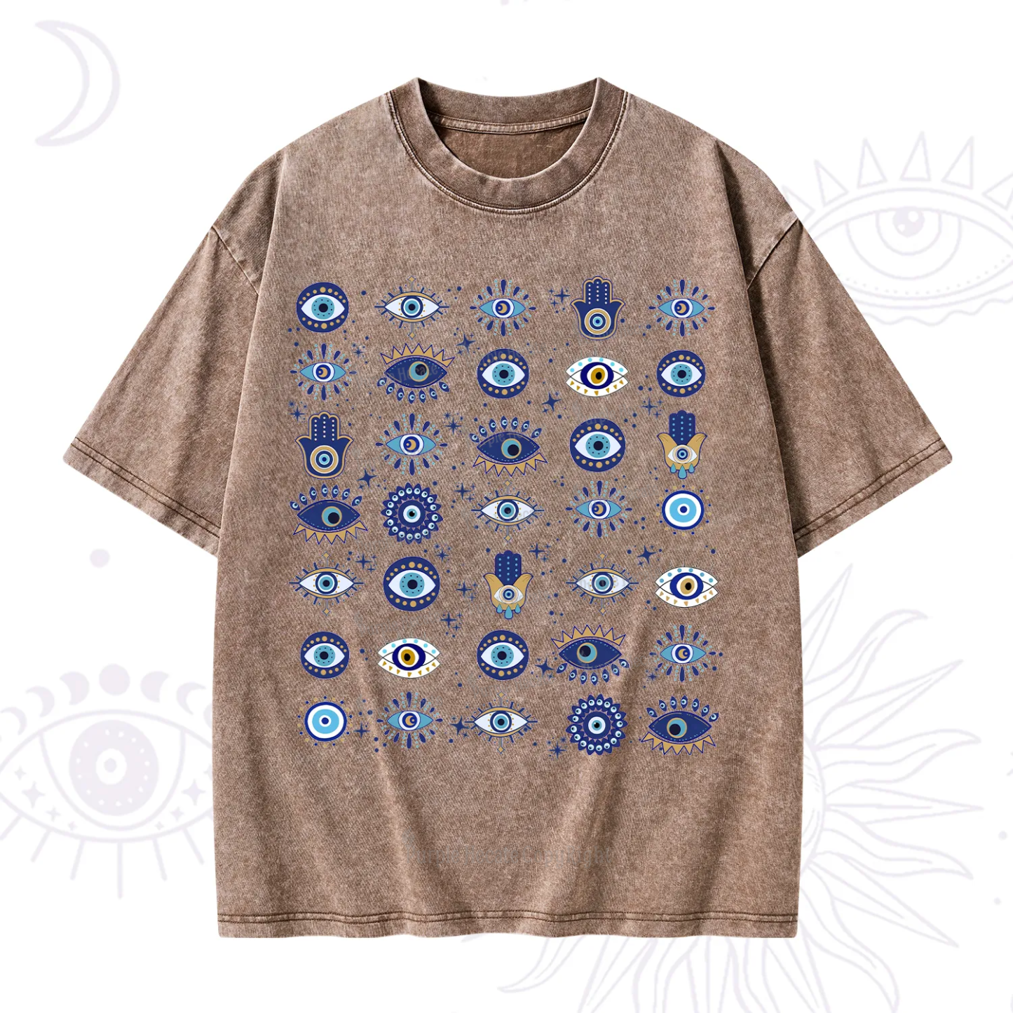 Purplehecate Evil Eye Protection Washed T-Shirt