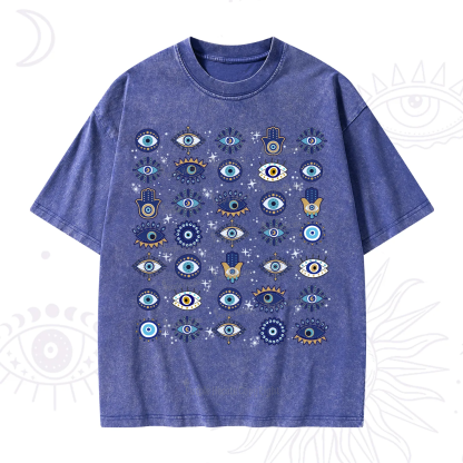 Purplehecate Evil Eye Protection Washed T-Shirt