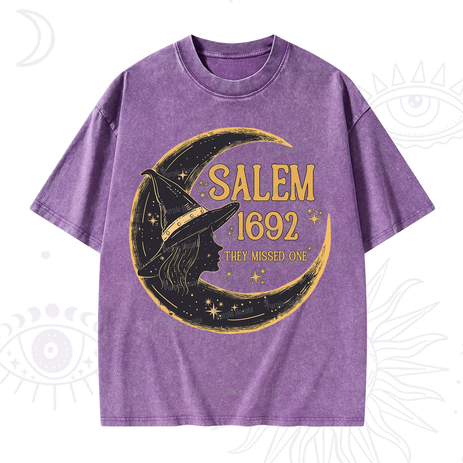 Purplehecate 1692 Salem Witch Washed T-Shirt