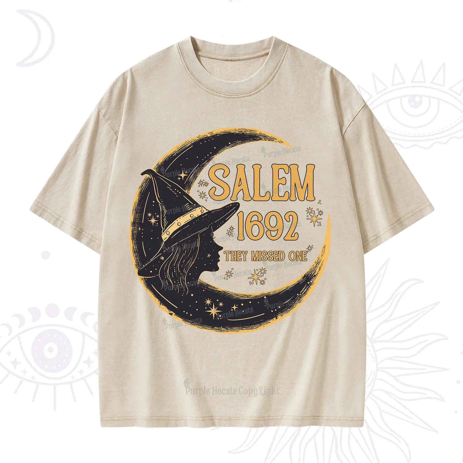 Purplehecate 1692 Salem Witch Washed T-Shirt
