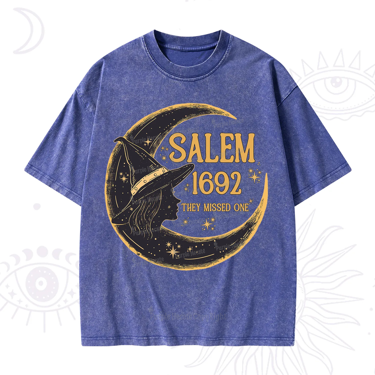 Purplehecate 1692 Salem Witch Washed T-Shirt