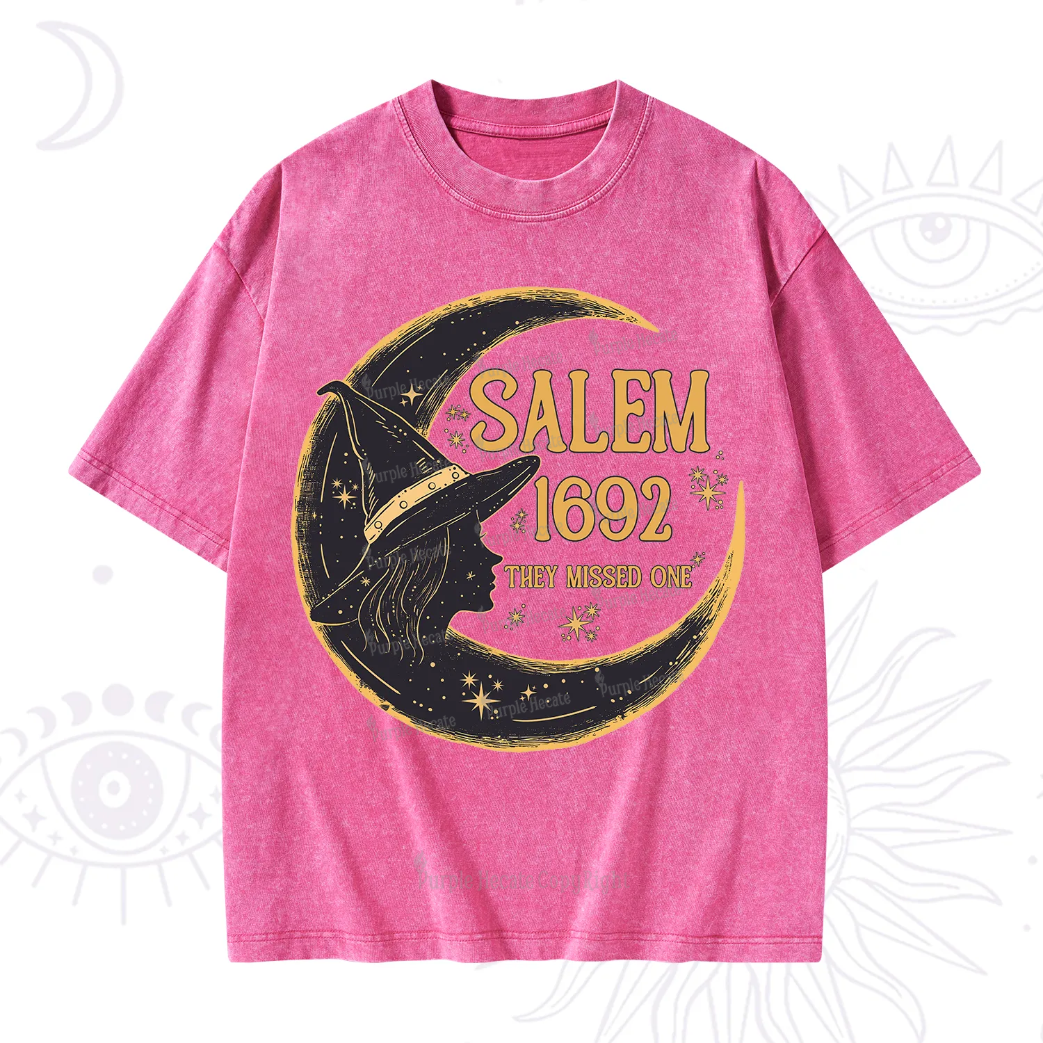 Purplehecate 1692 Salem Witch Washed T-Shirt