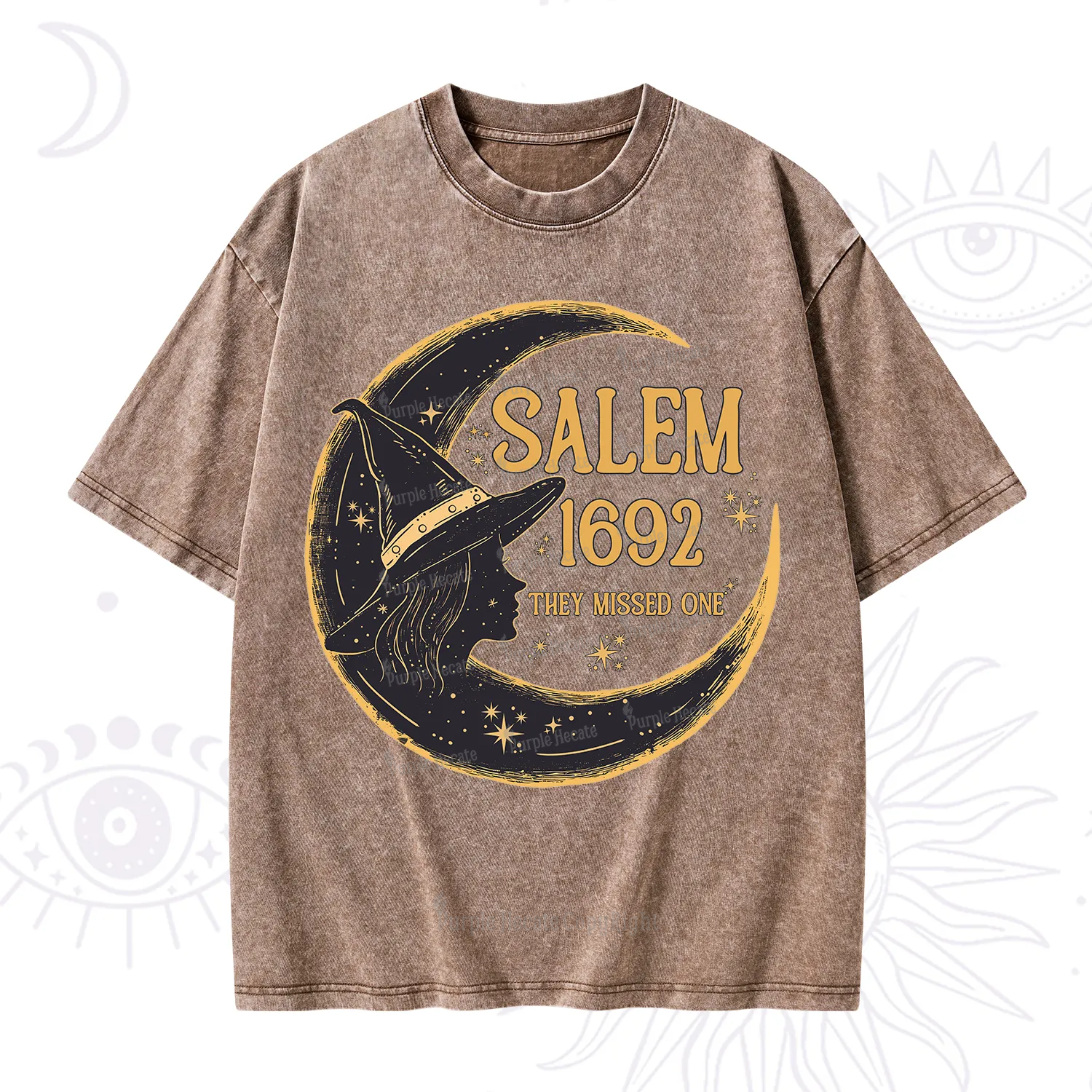 Purplehecate 1692 Salem Witch Washed T-Shirt