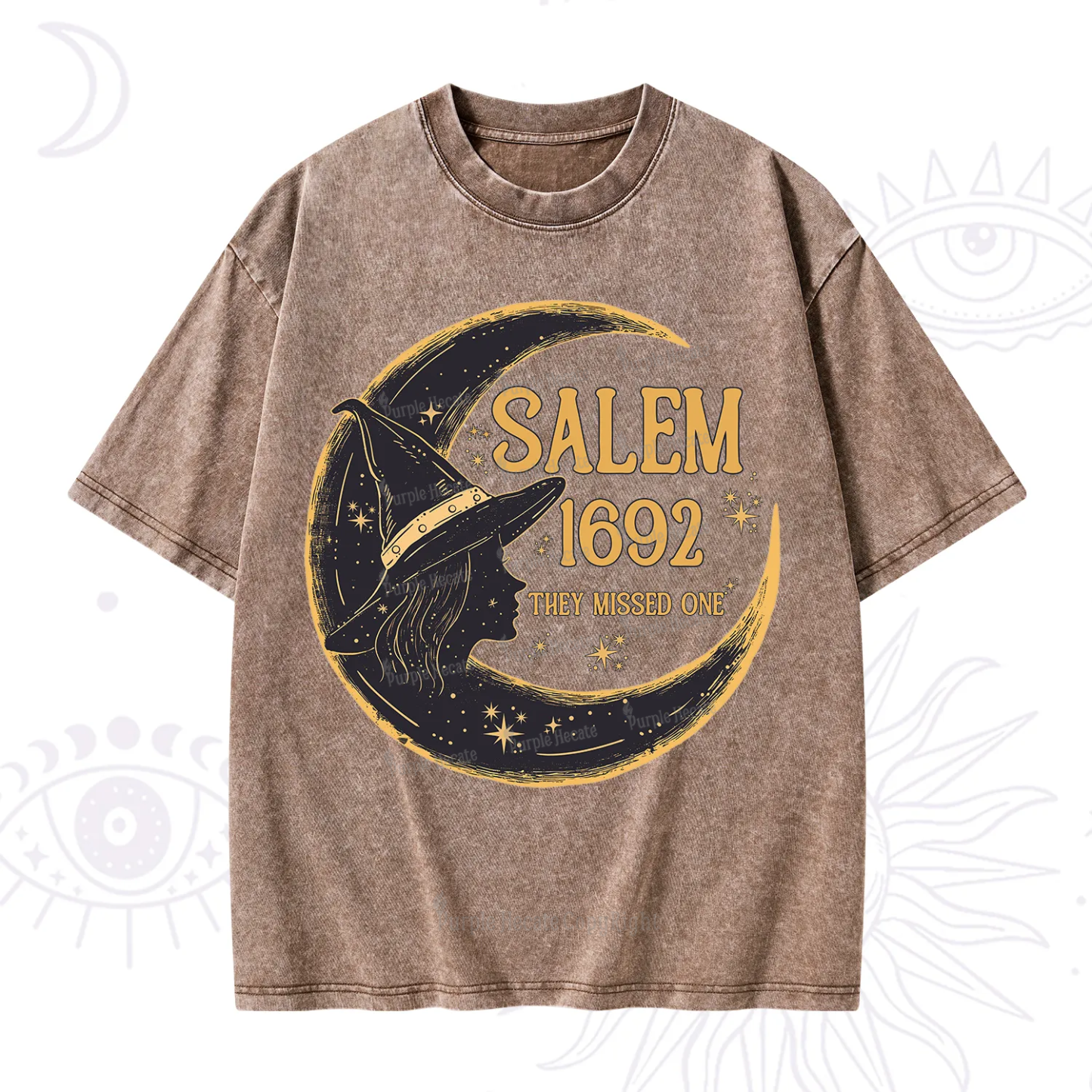 Purplehecate 1692 Salem Witch Washed T-Shirt