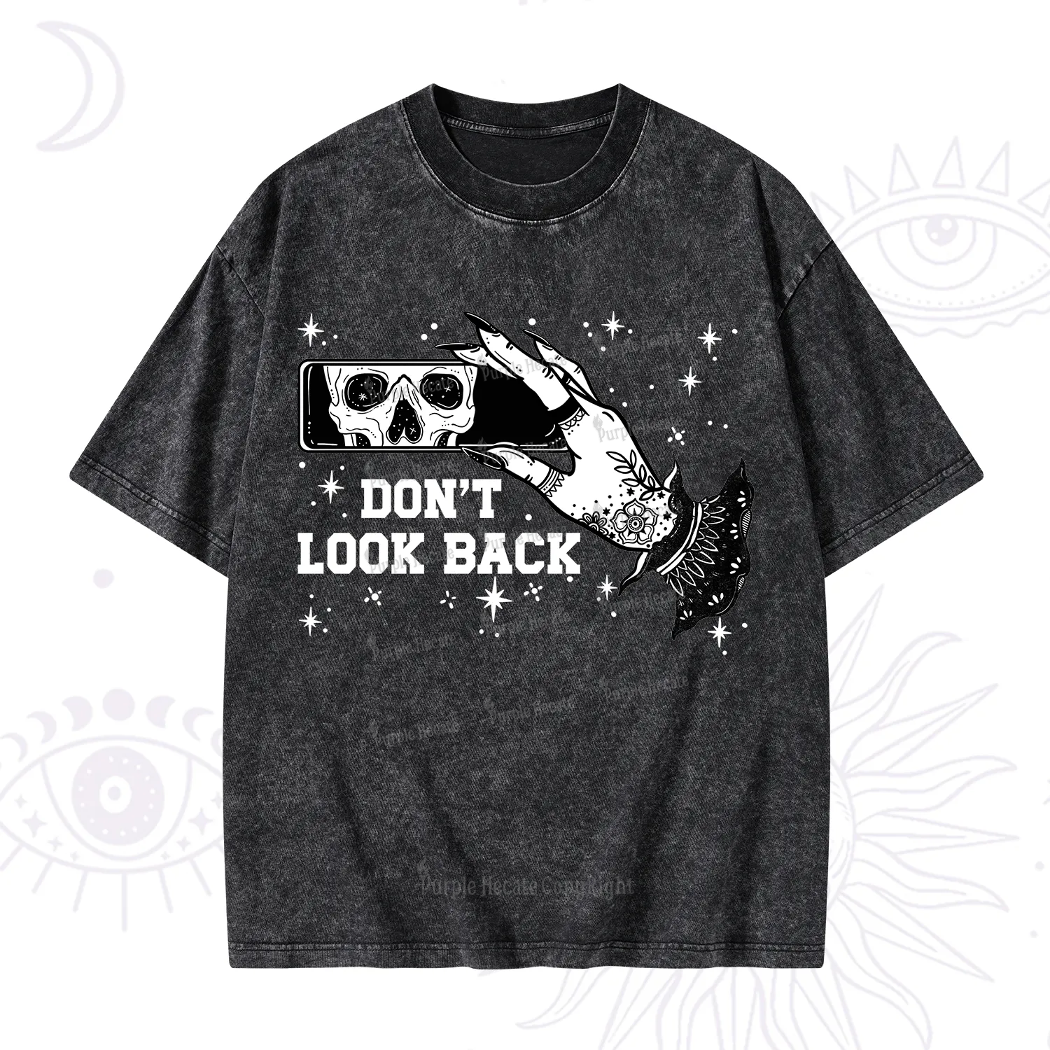 Purplehecate Don't Look Back Washed T-Shirt
