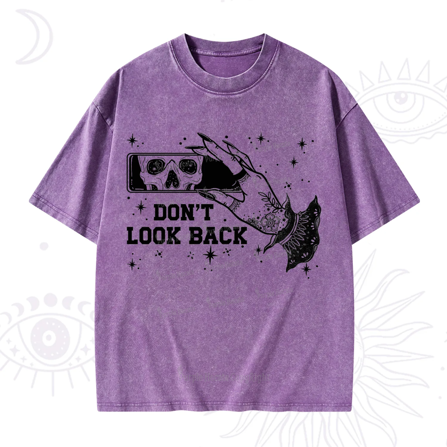 Purplehecate Don't Look Back Washed T-Shirt