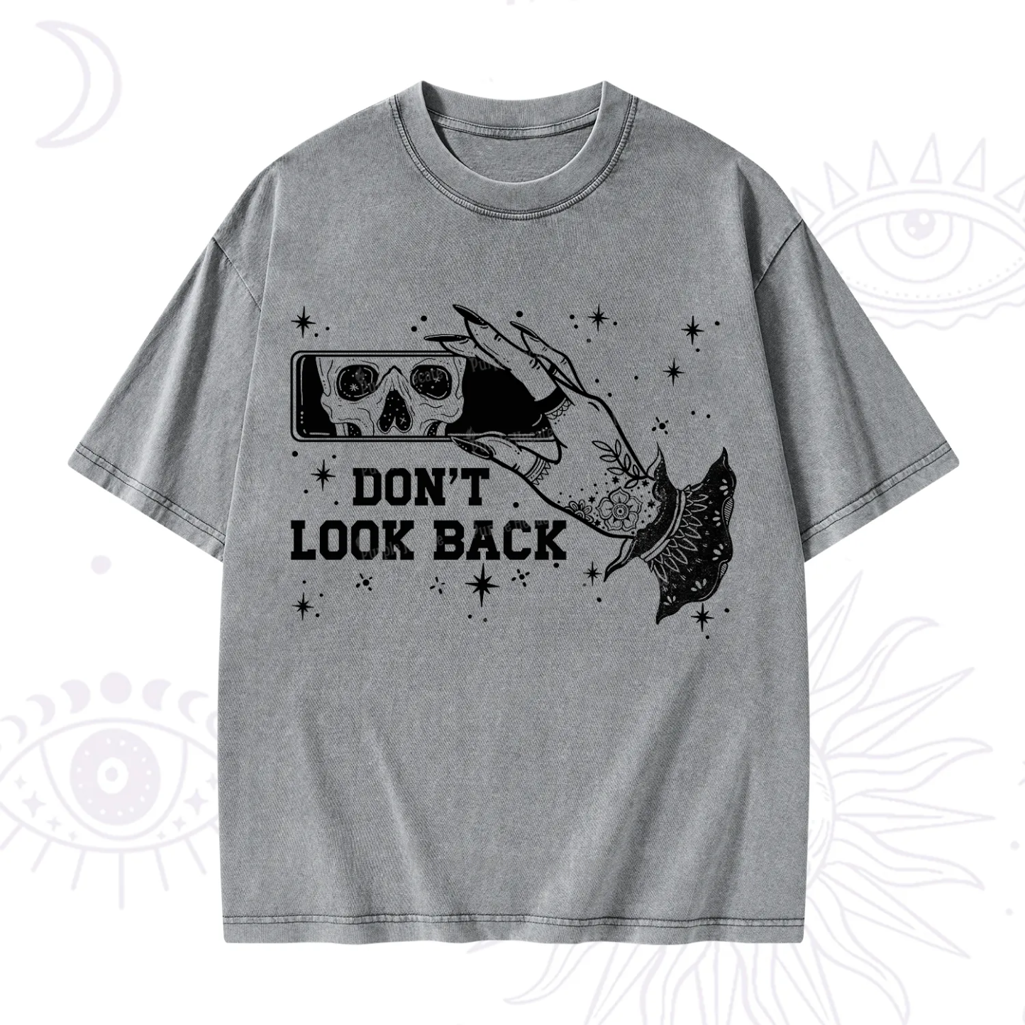 Purplehecate Don't Look Back Washed T-Shirt