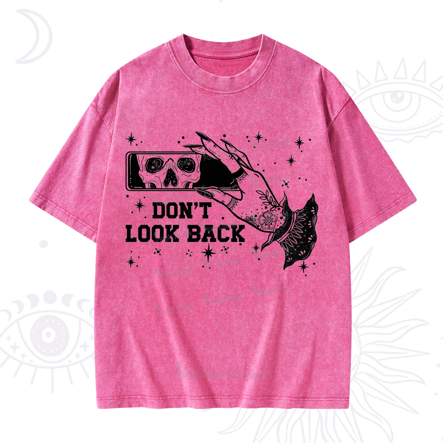 Purplehecate Don't Look Back Washed T-Shirt