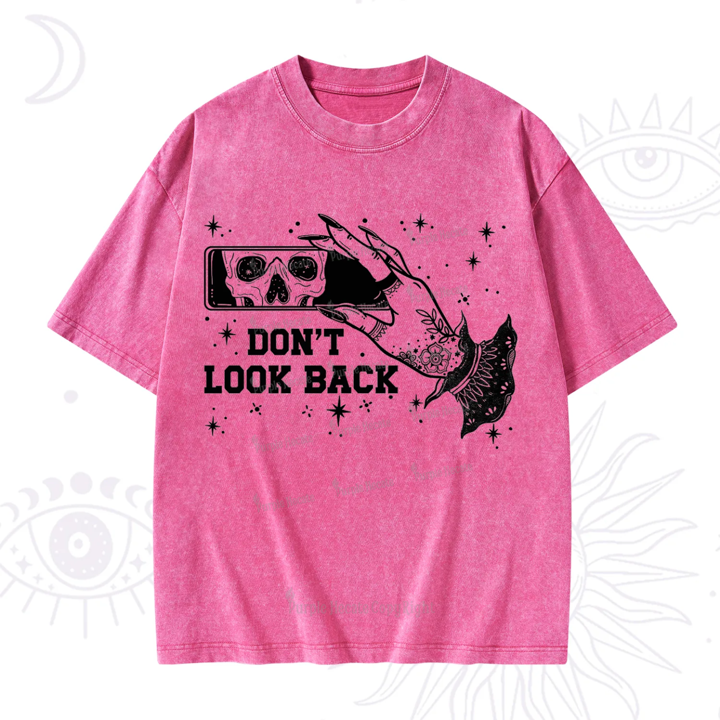 Purplehecate Don't Look Back Washed T-Shirt