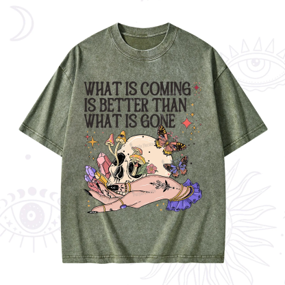 Purplehecate What Is Coming Is Better Than What Is Gone Washed T-Shirt