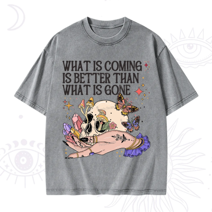 Purplehecate What Is Coming Is Better Than What Is Gone Washed T-Shirt
