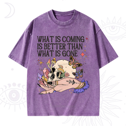 Purplehecate What Is Coming Is Better Than What Is Gone Washed T-Shirt