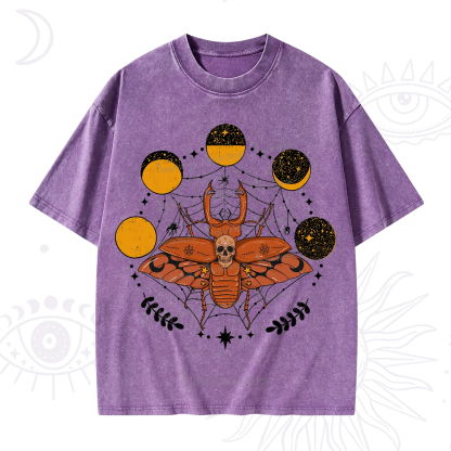 Purplehecate Lunar Web Death Beetle Washed T-Shirt