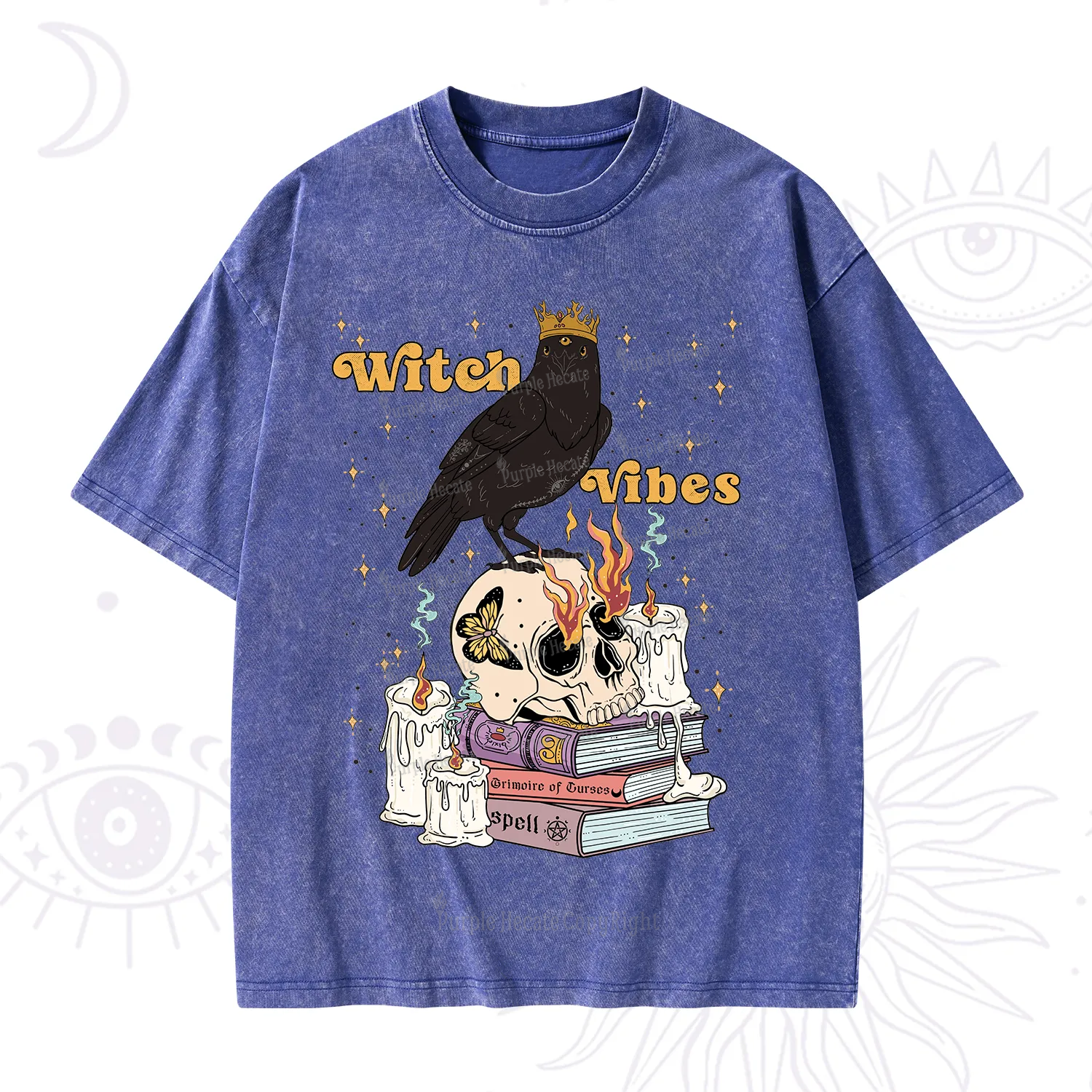 Purplehecate Witch Vibes Washed T-Shirt
